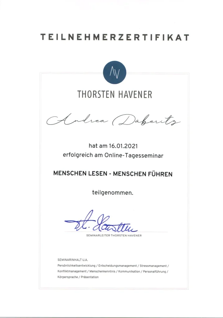 Führungskräftecoaching - Andrea Däberitz