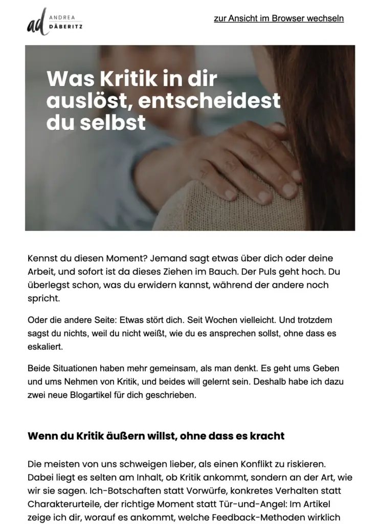 Newsletter - Andrea Däberitz